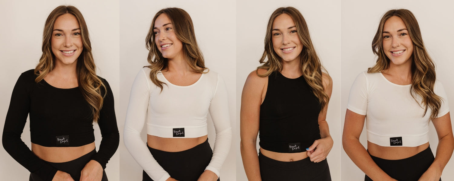 Layering tops in black and white