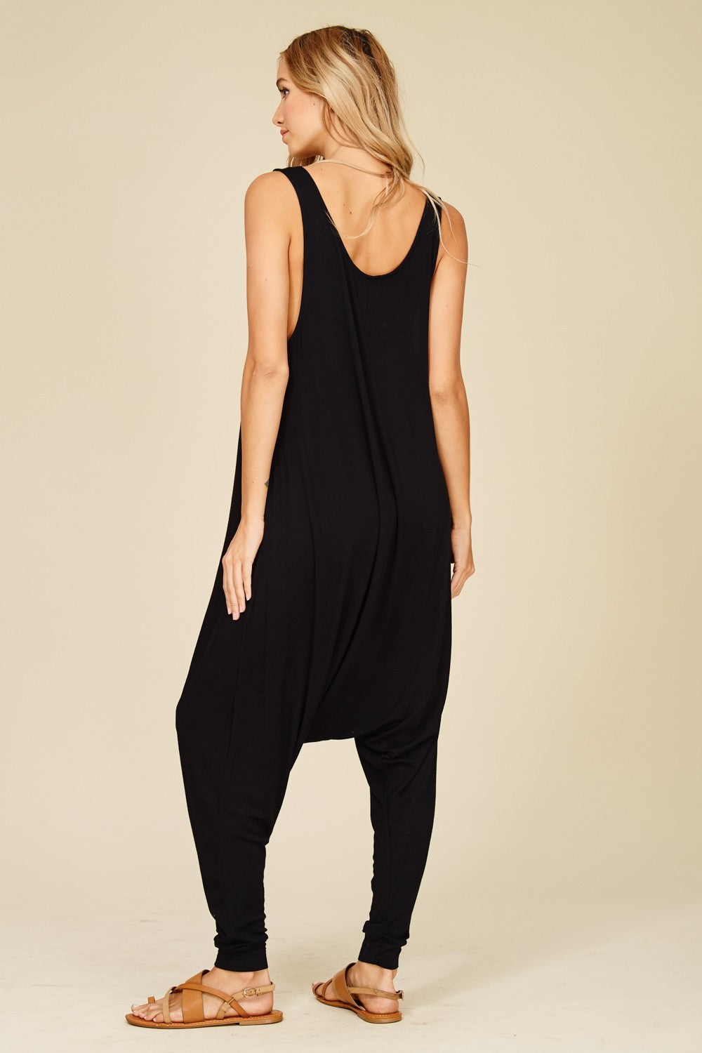 Black Momper Romper Jumpsuit