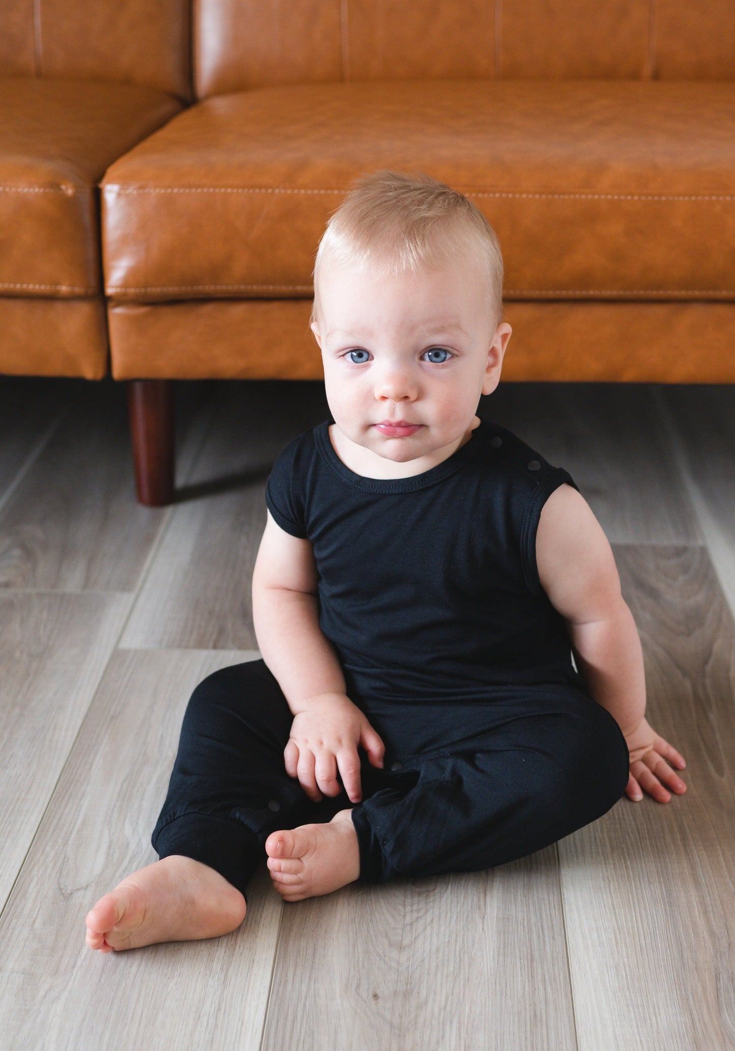 Black Baby Romper