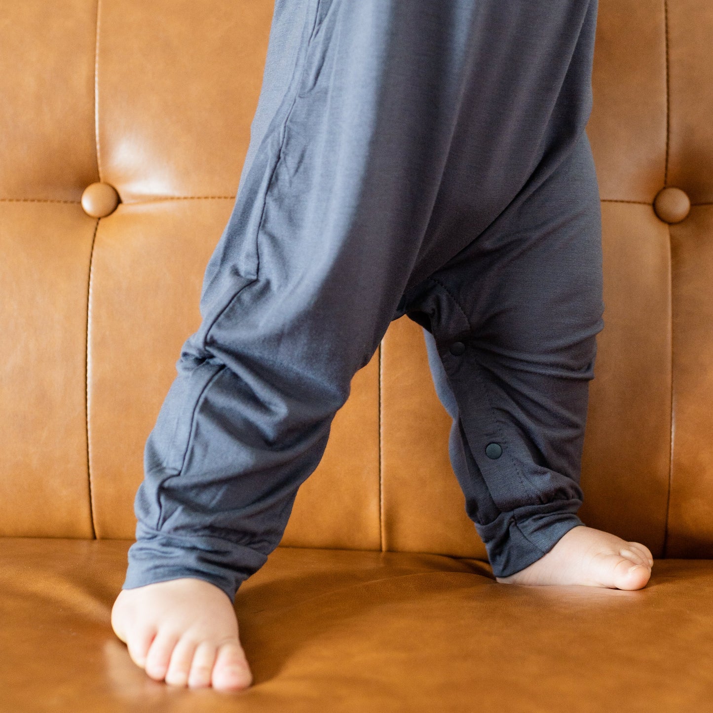 Slate Blue Baby Momper Romper