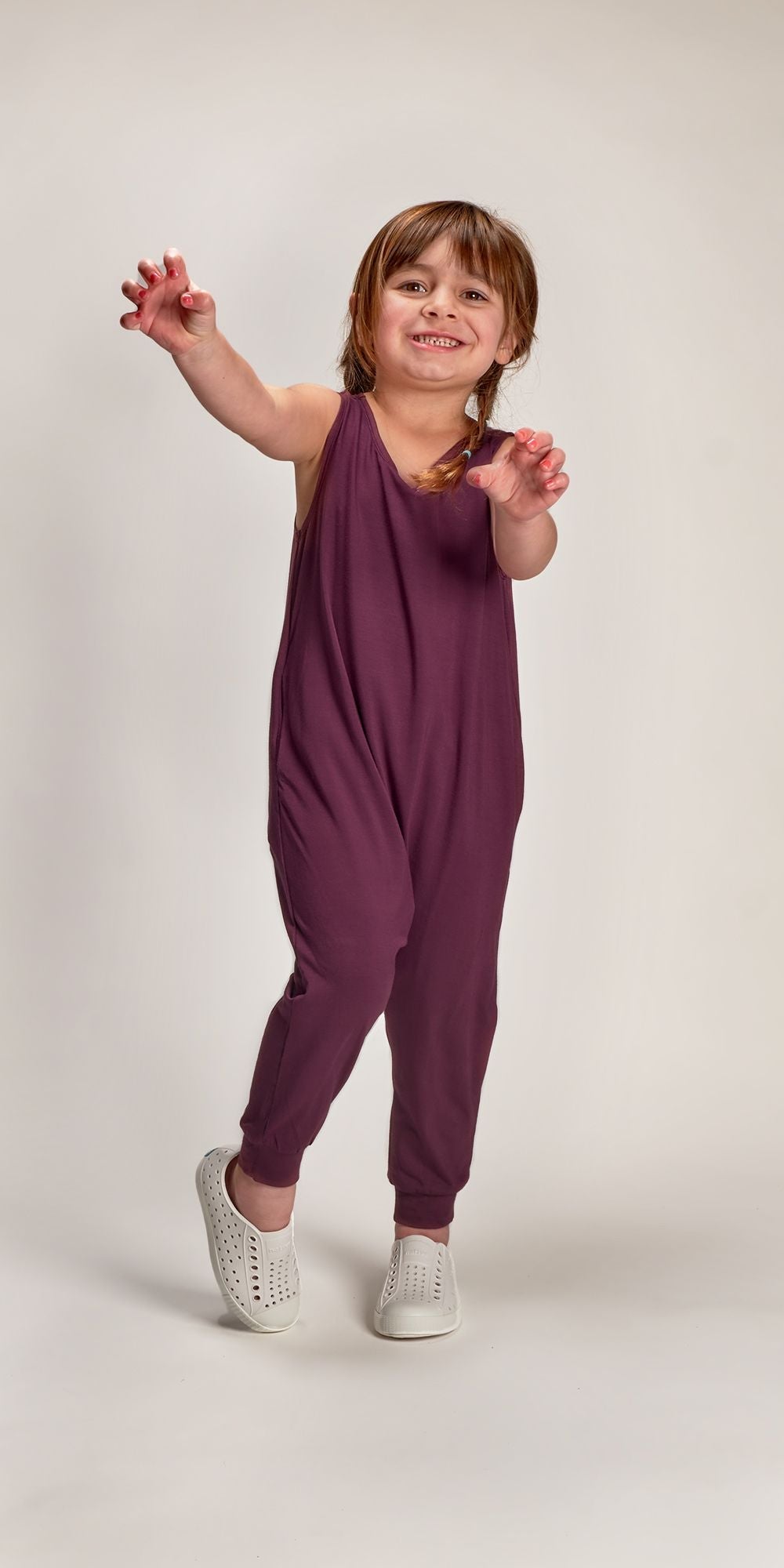 Toddler Momper Romper in Desert Rose Purple