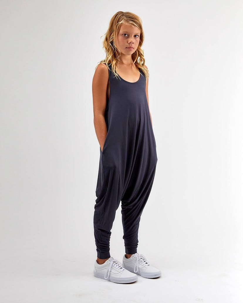 Big Kids Momper Romper in Slate Blue
