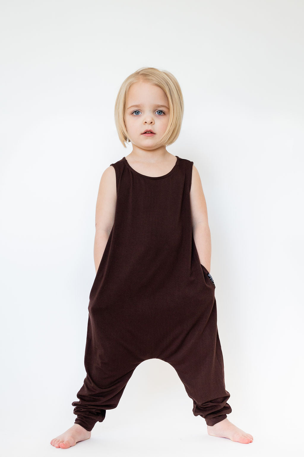 Toddler Momper Romper in Espresso Brown