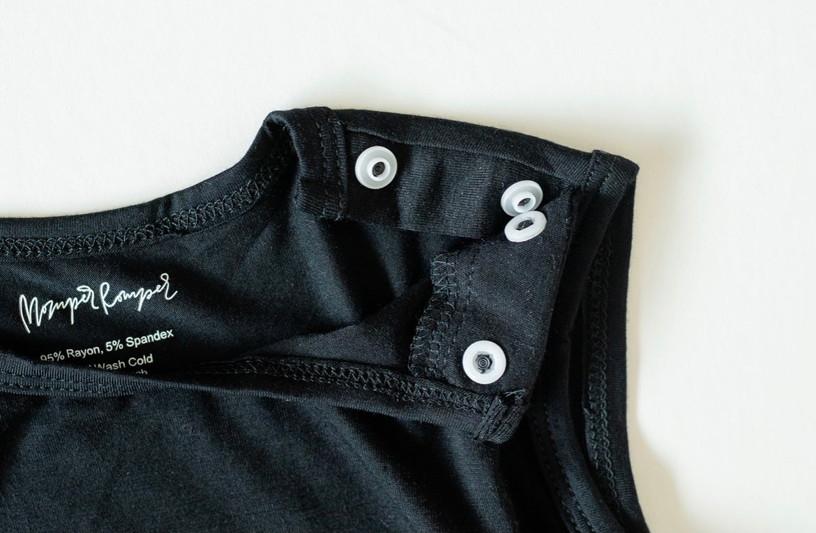 Black Baby Romper