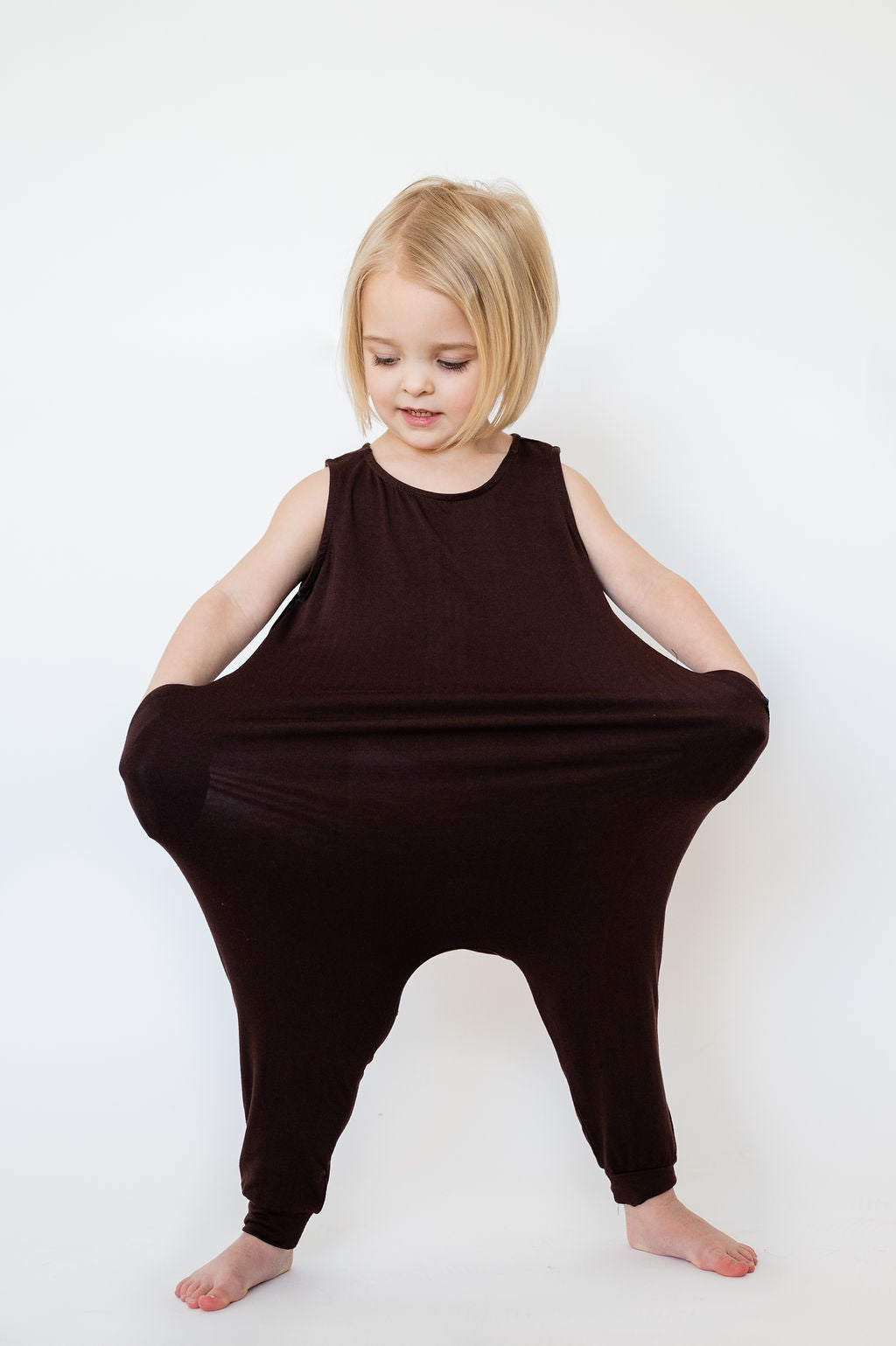 Toddler Momper Romper in Espresso Brown