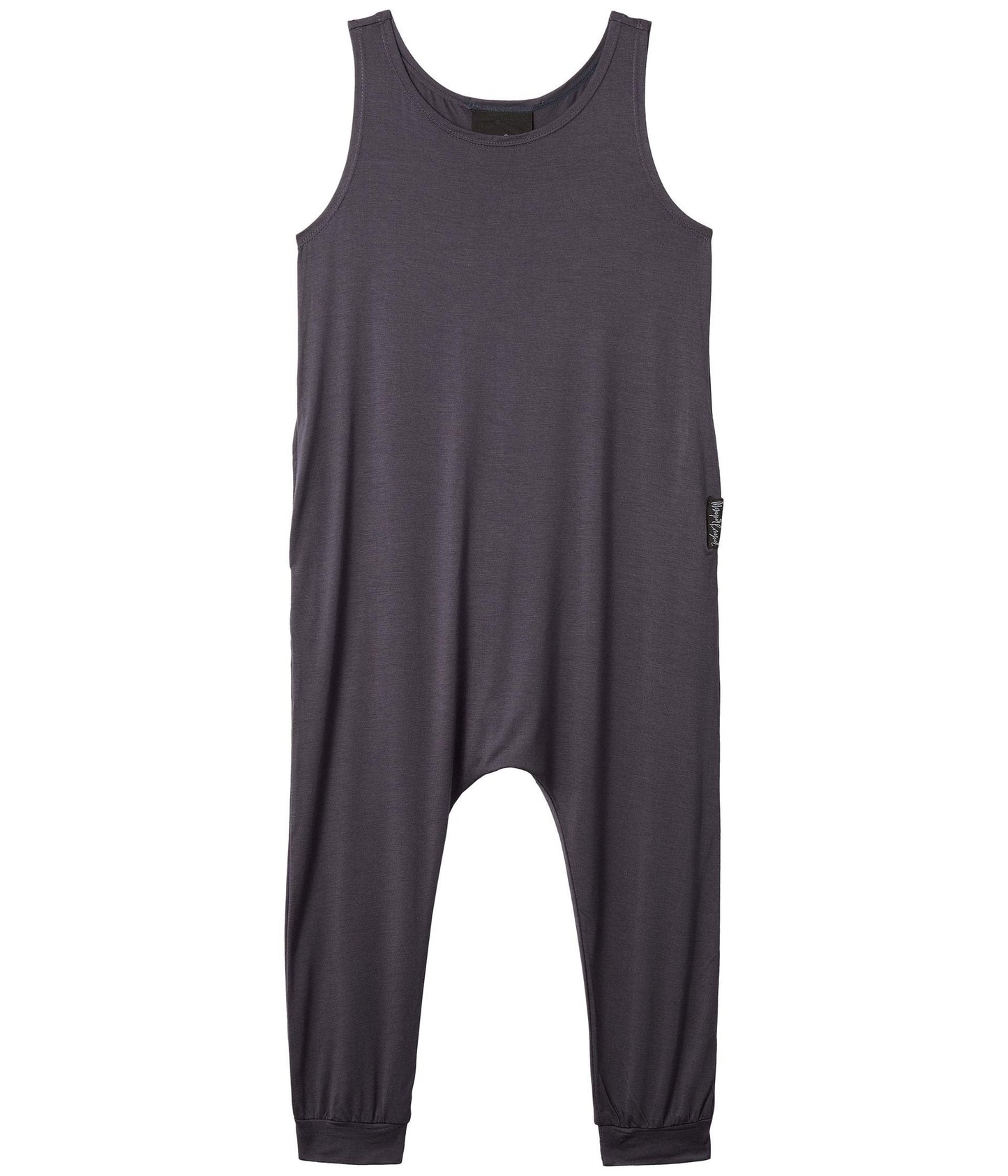 Toddler Momper Romper in Slate Blue.