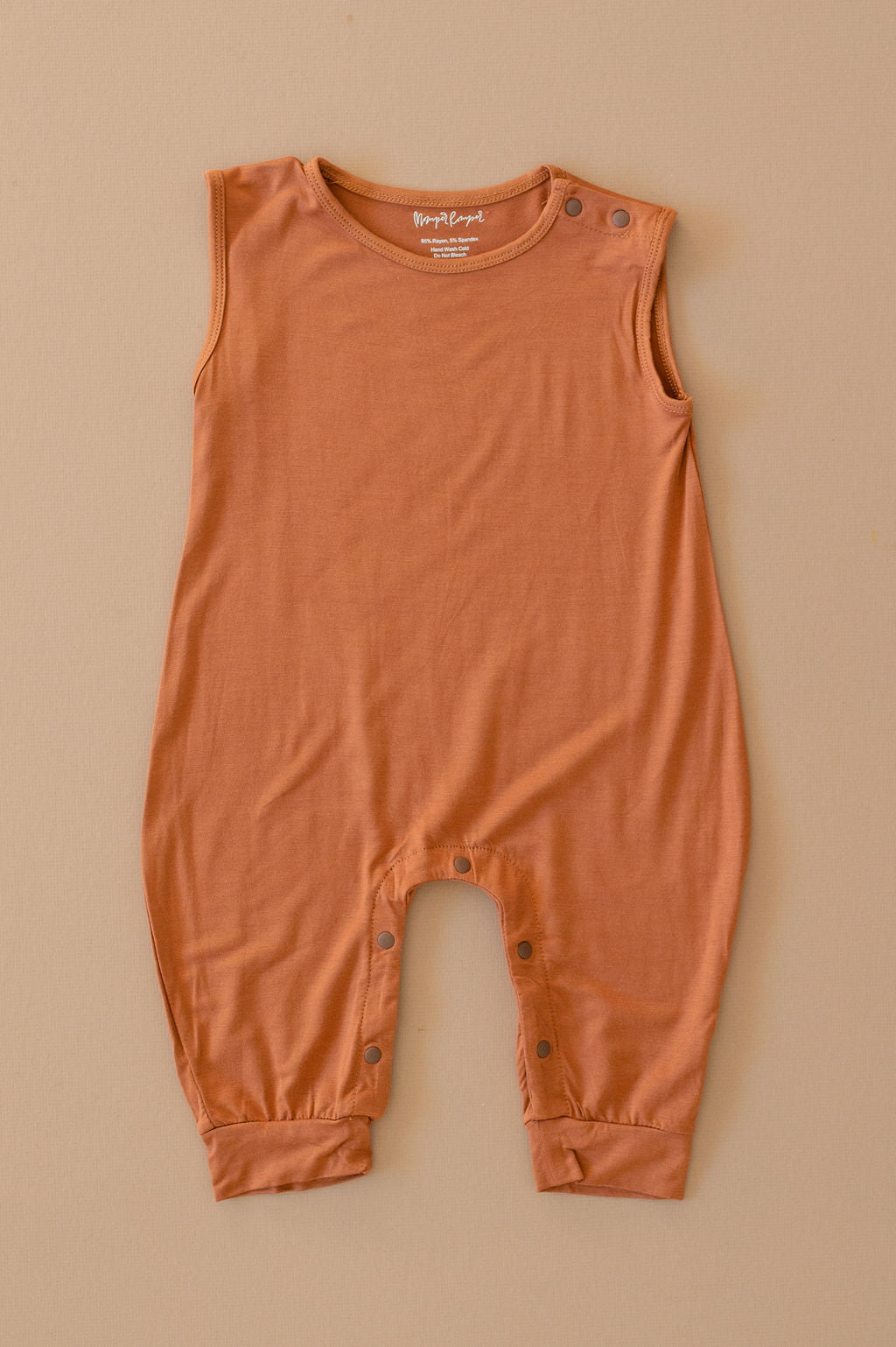 Baby Momper Romper in Terra Burnt Orange