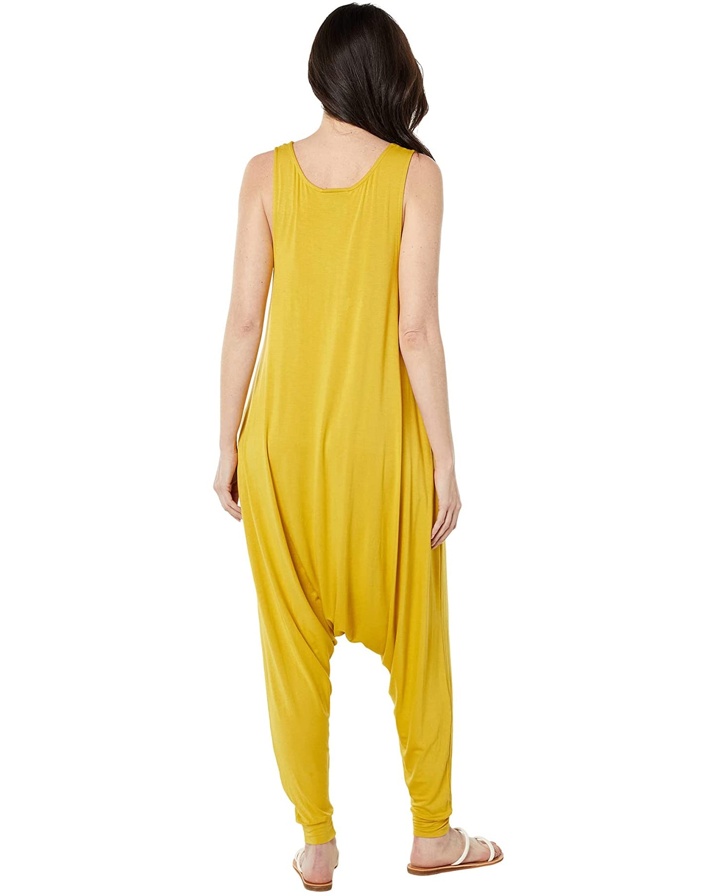 Momper Romper in mustard yellow.