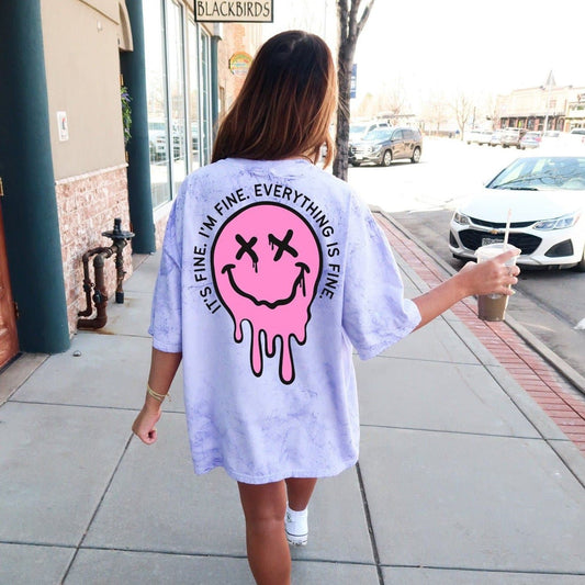 It's Fine Amethyst Colorblast Tee