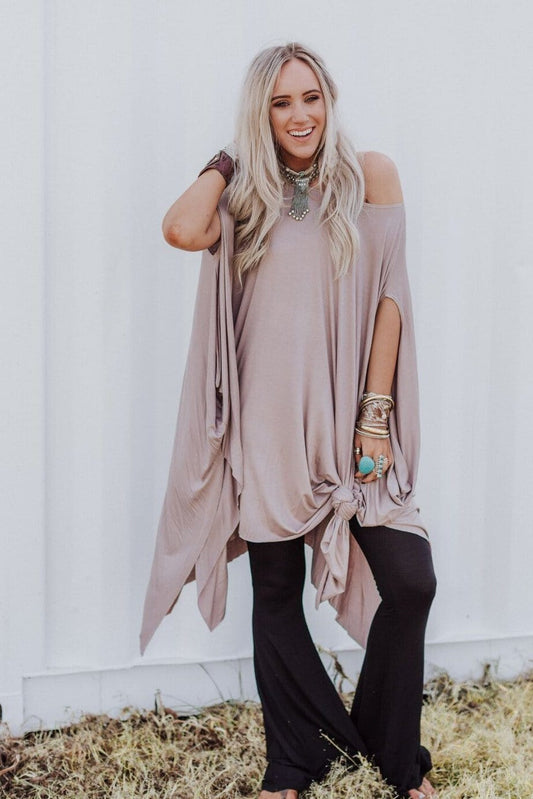 dusty rose layering tunic top