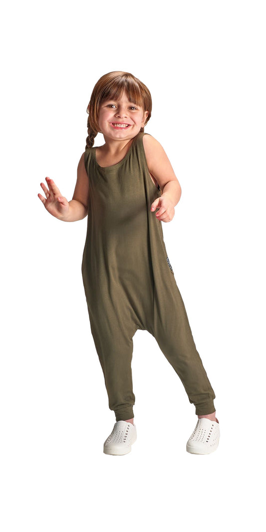 Momper Romper toddler kid mini jumpsuit in black.